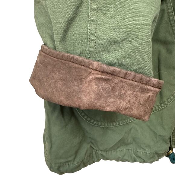 Timberland Weathergear Men's Vintage 1994 Green Canvas Leather Trim Jacket Sz L - Picture 5 of 16